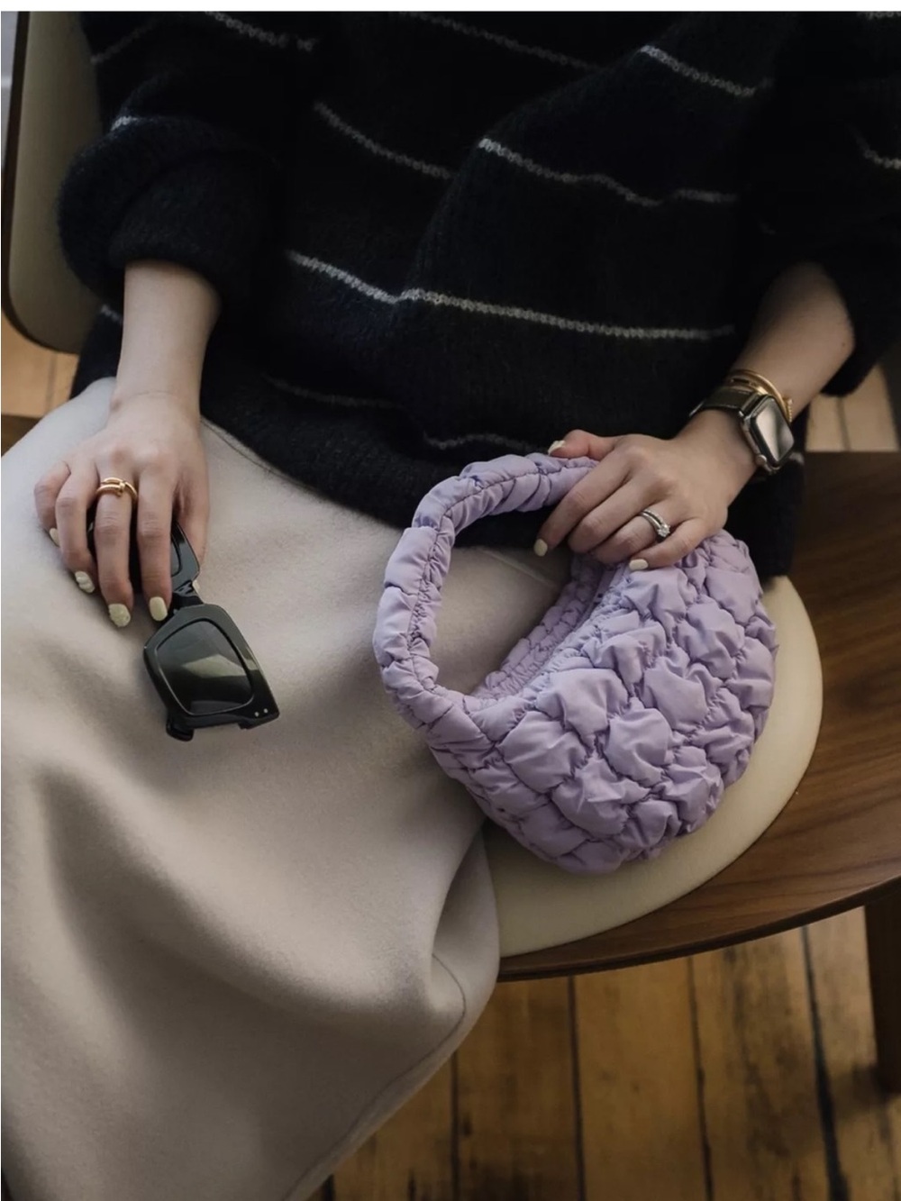 COS quilted micro bag lilac NWT